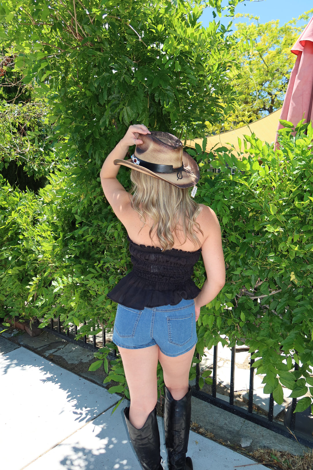 Rebel Ruffled Tube Top - Black
