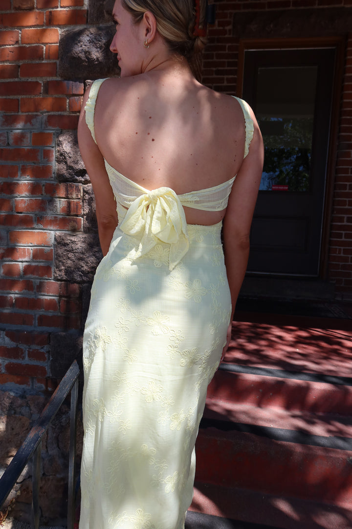 SUNSHINE EMBROIDERED MAXI DRESS
