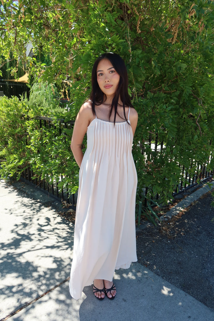 Penelope Pintuck Midi Dress