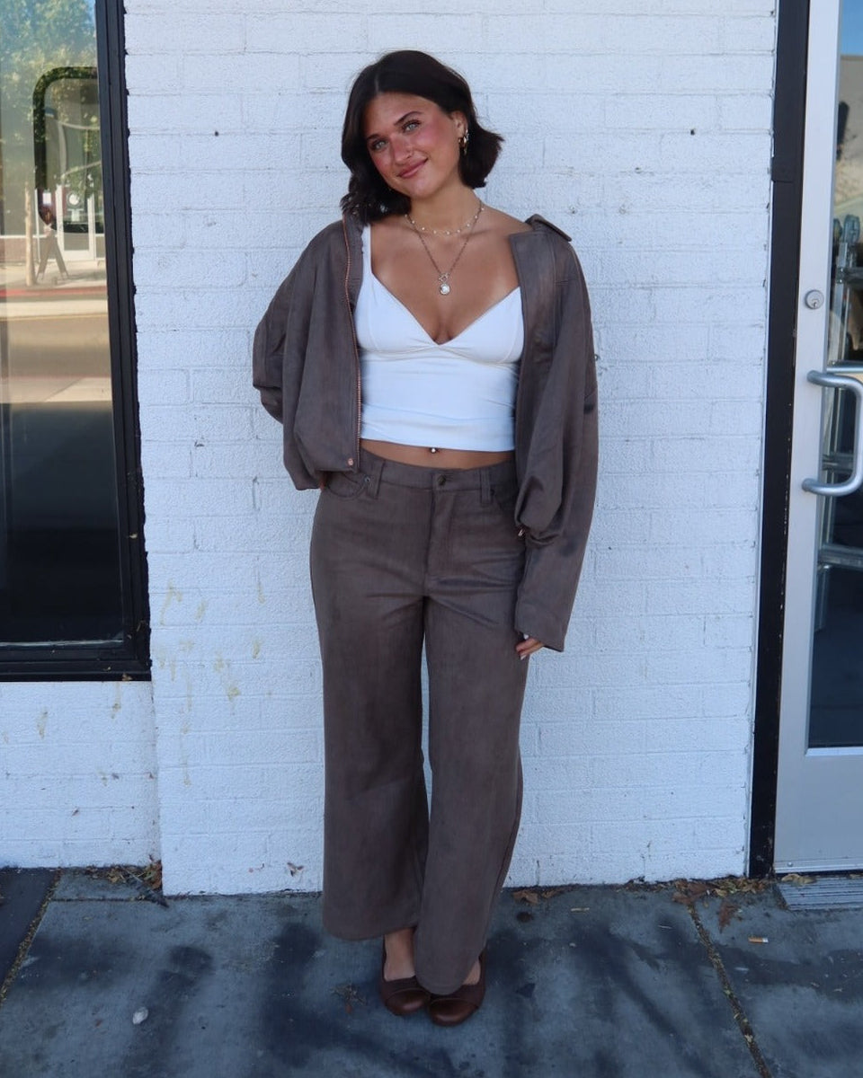 Mojave Faux Suede Zip-Up Jacket