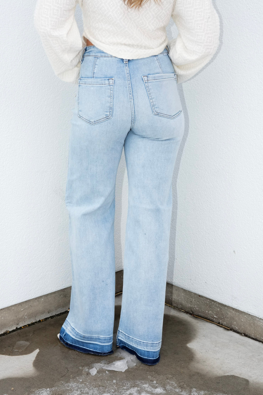 RISEN COASTAL BREEZE WIDE LEG JEANS