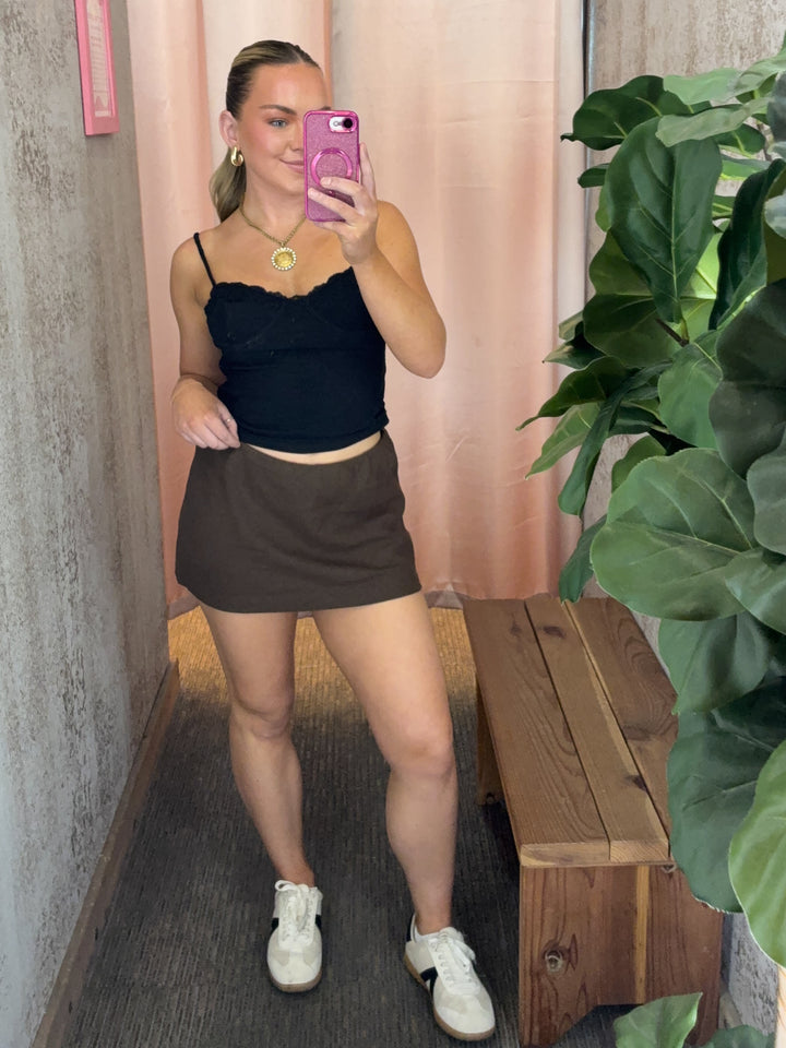 COZETTE LINEN SKORT