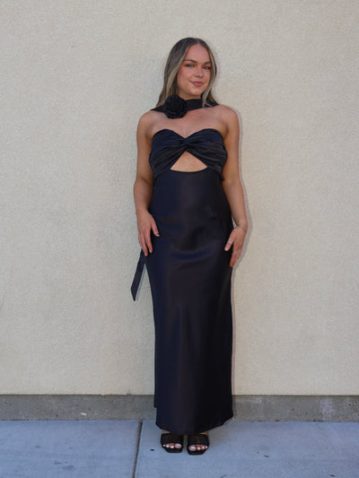 ANNIE SATIN MAXI DRESS