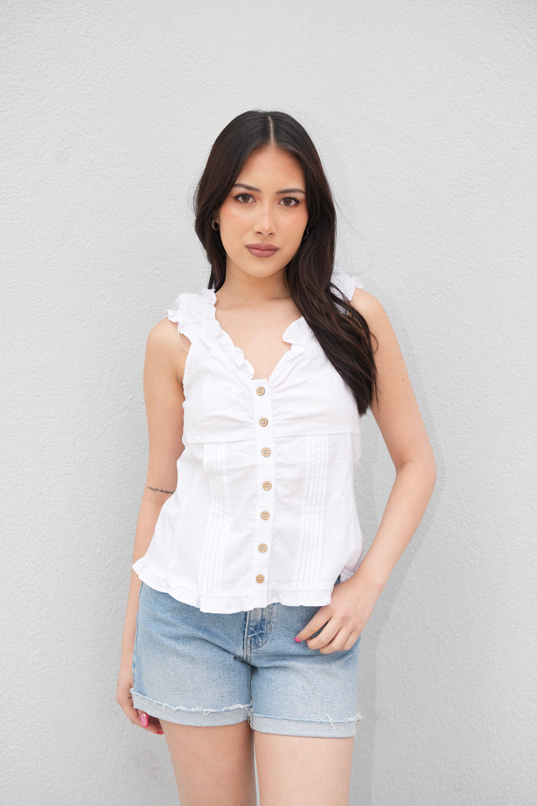 Festival Mid-Rise Cuffed Denim Shorts