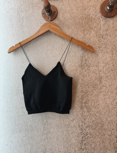 SKINNY STRAP CROP CAMI