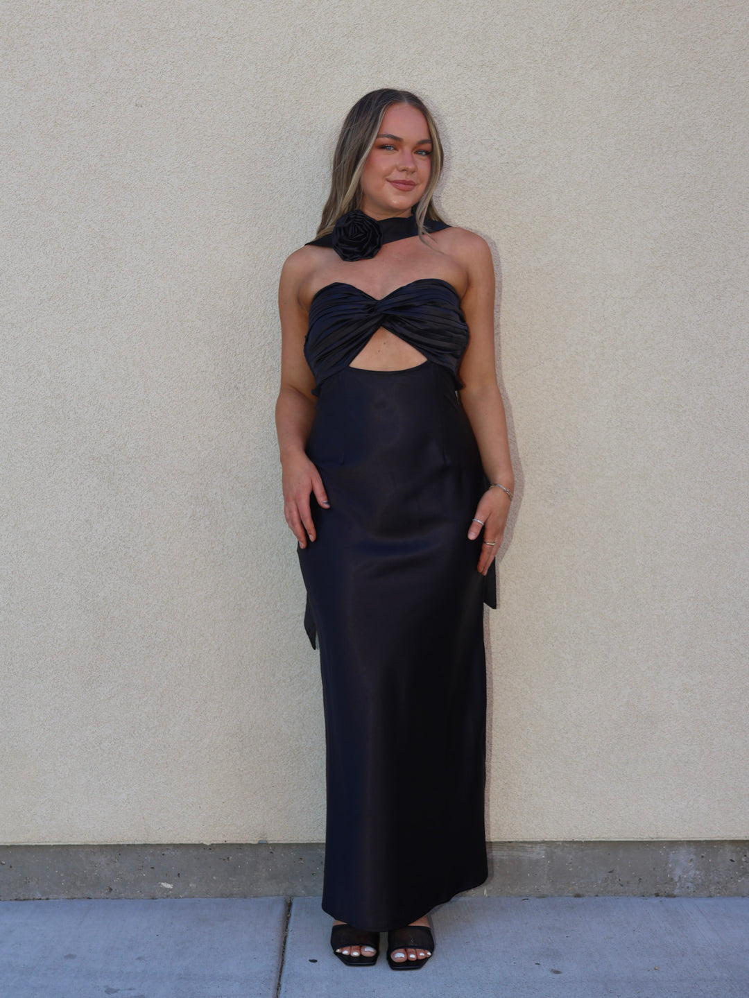 ANNIE SATIN MAXI DRESS