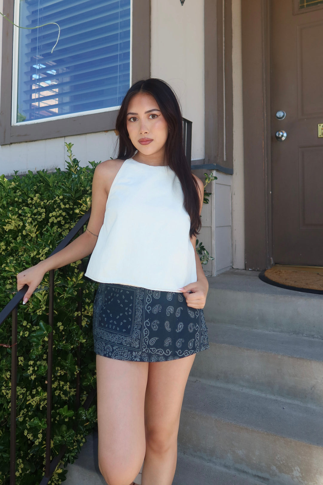 The Soleil Cotton Halter Crop Top