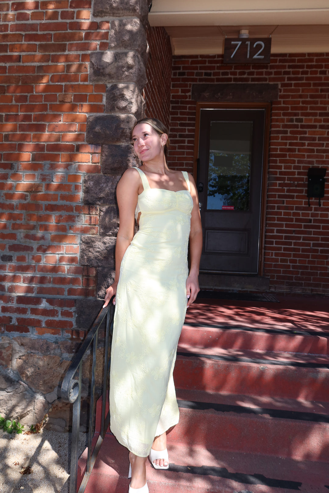 SUNSHINE EMBROIDERED MAXI DRESS