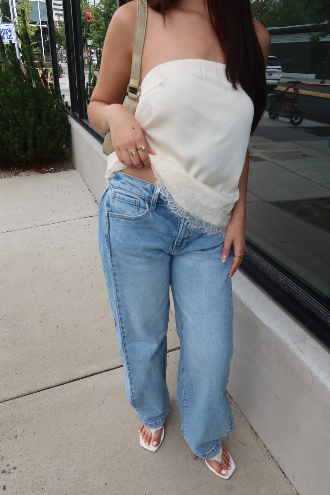 The Darla Lace Tube Top — Cream