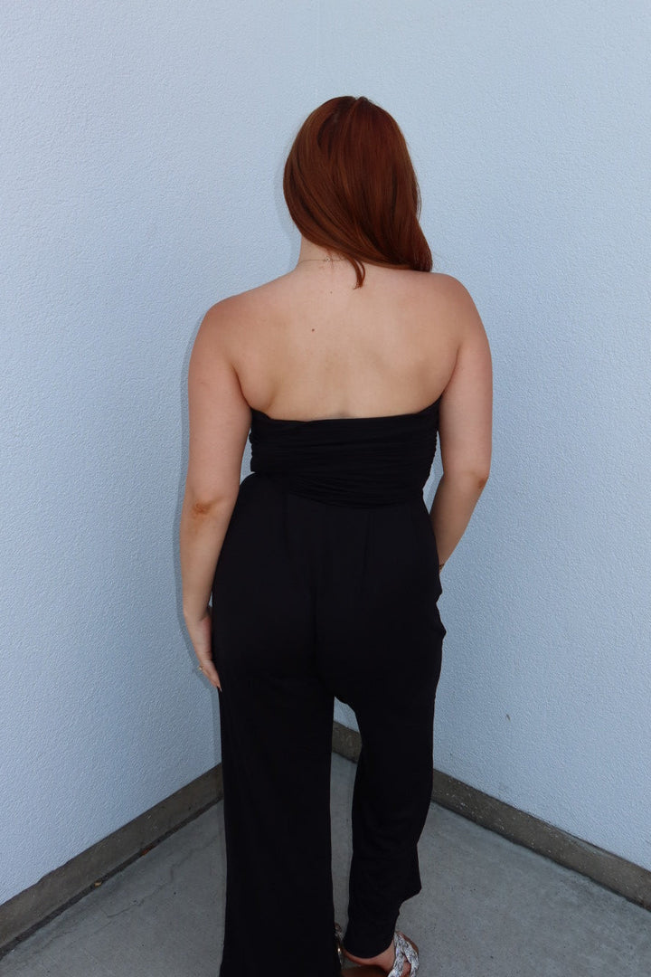 The Raven Strapless Palazzo Jumpsuit