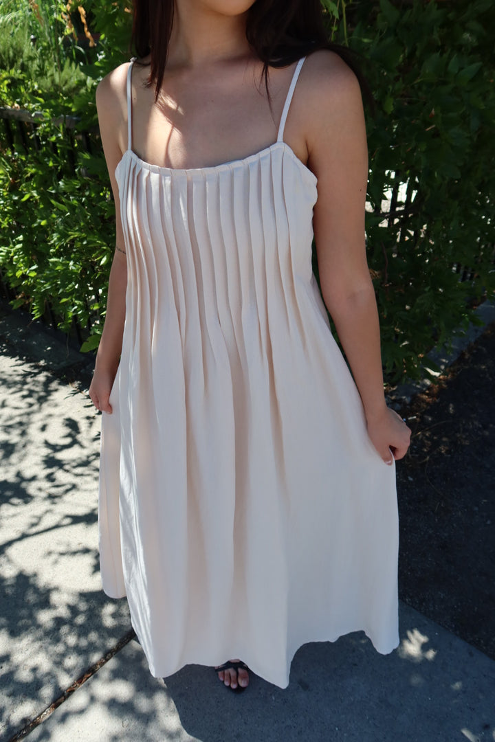 Penelope Pintuck Midi Dress