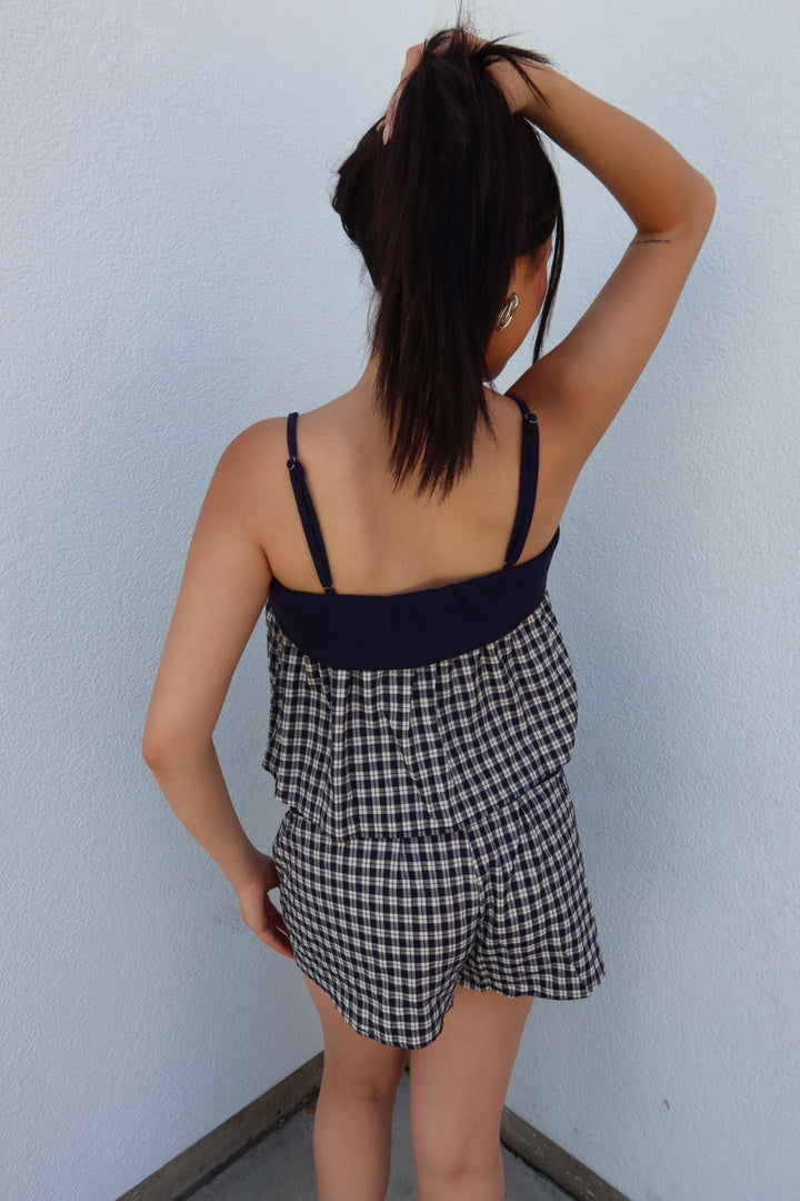 Deanna Gingham Contrast Shorts