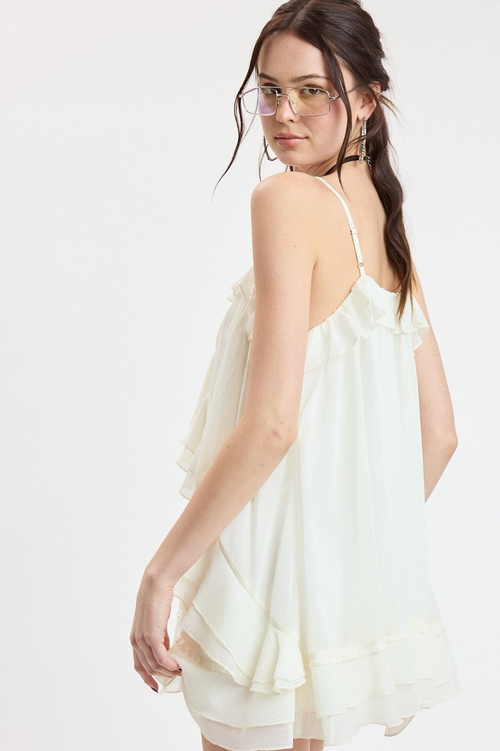 WILLOW CHIFFON MINI DRESS