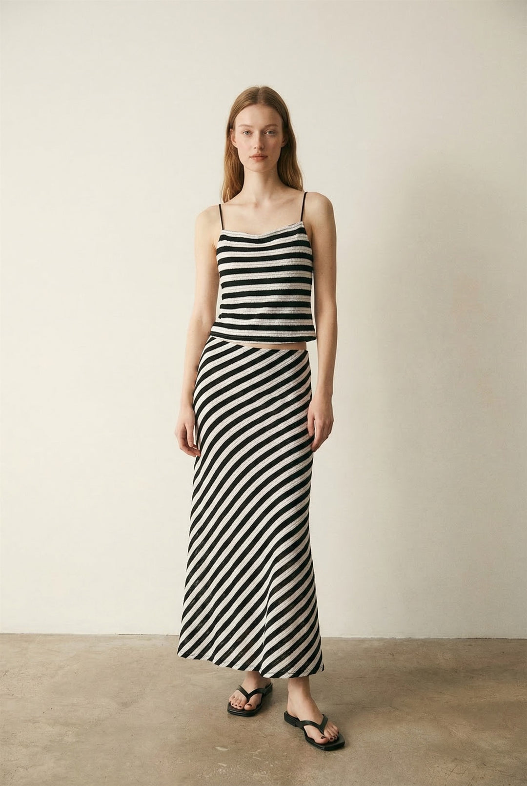 Ranada Stripe Knit Maxi Skirt