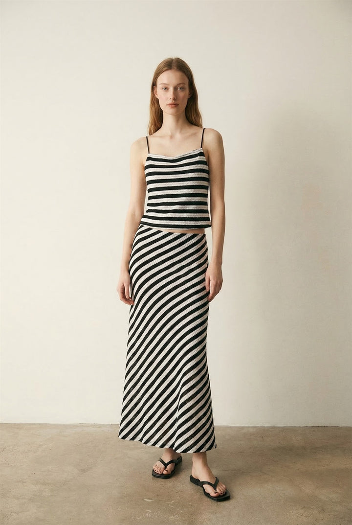 Ranada Stripe Knit Maxi Skirt
