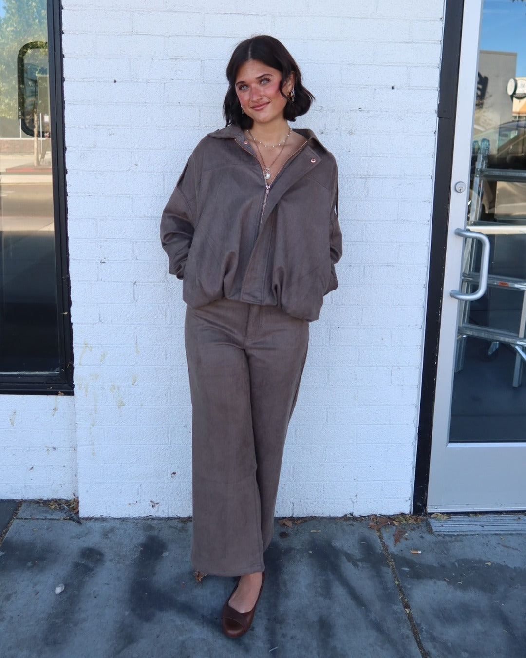Mojave Faux Suede Zip-Up Jacket