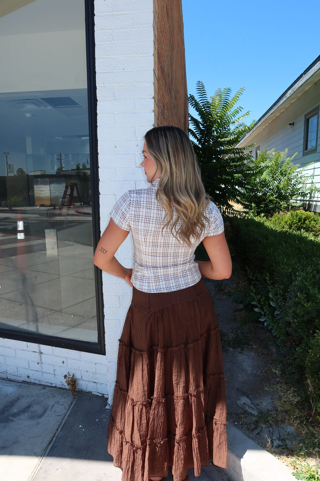 The Paris Plaid Fitted Button-Down Top