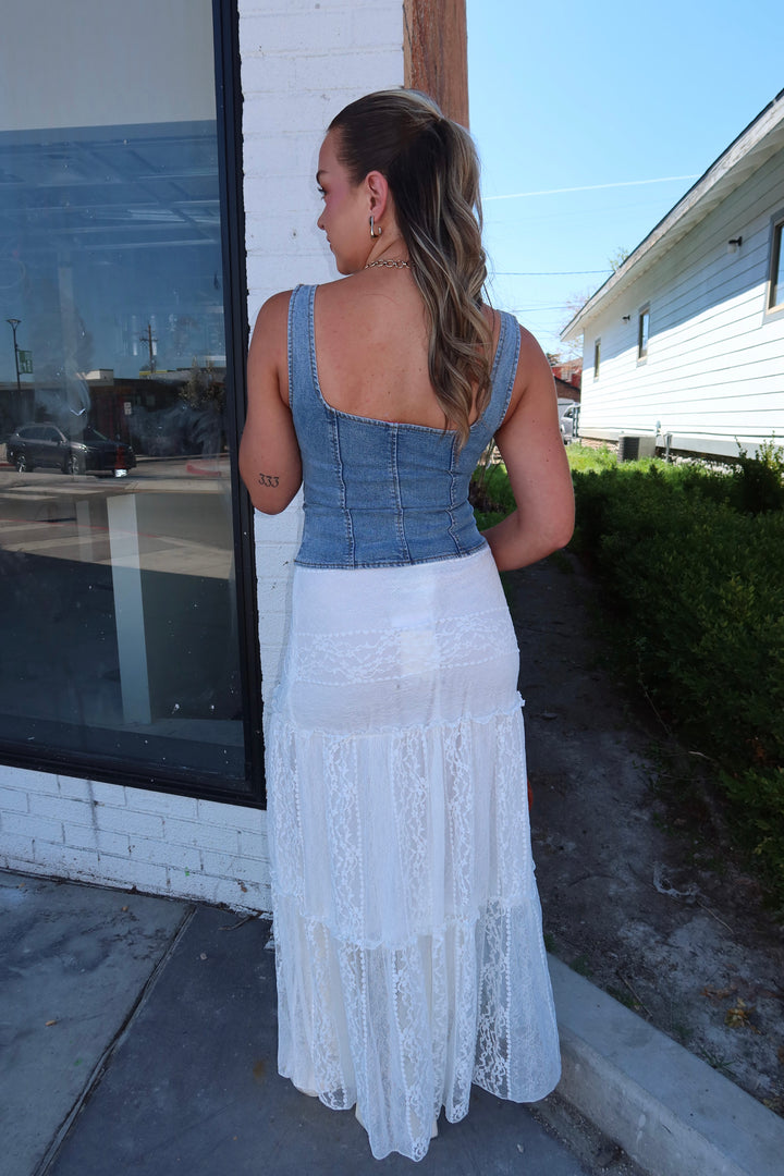 ENCHANTED LACE MAXI SKIRT