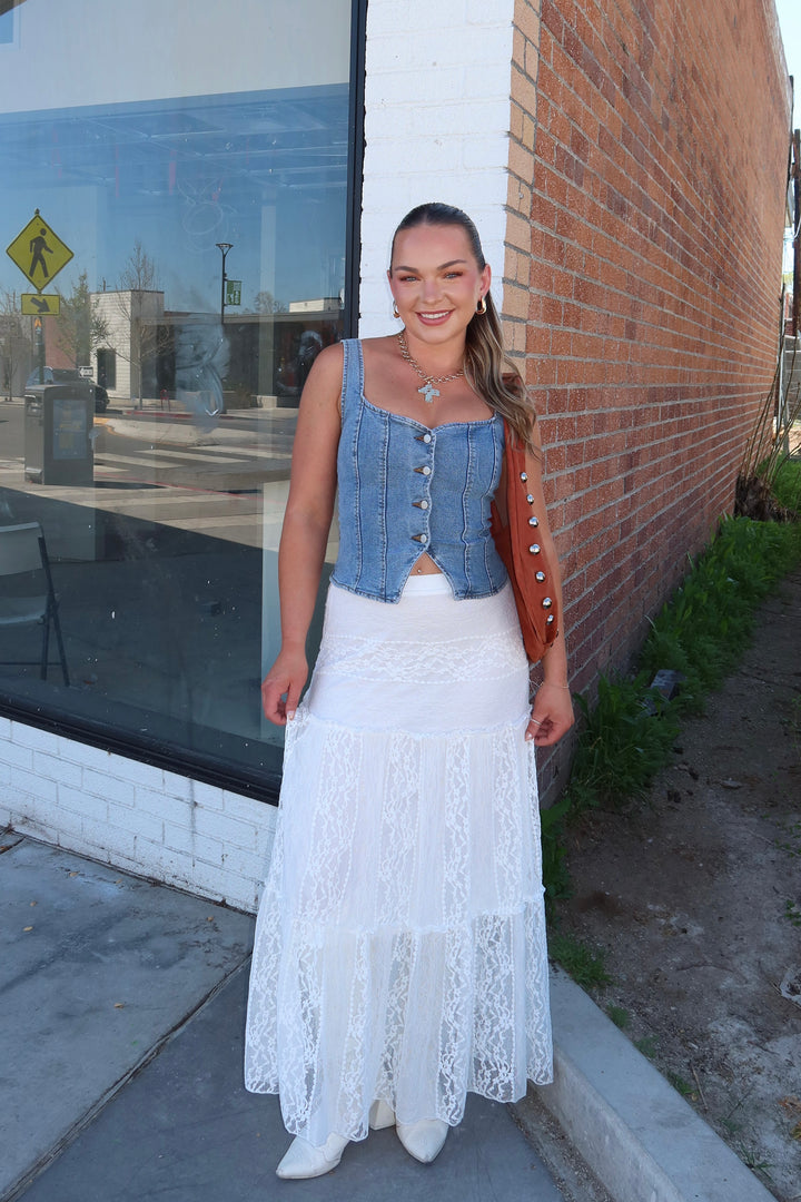 ENCHANTED LACE MAXI SKIRT