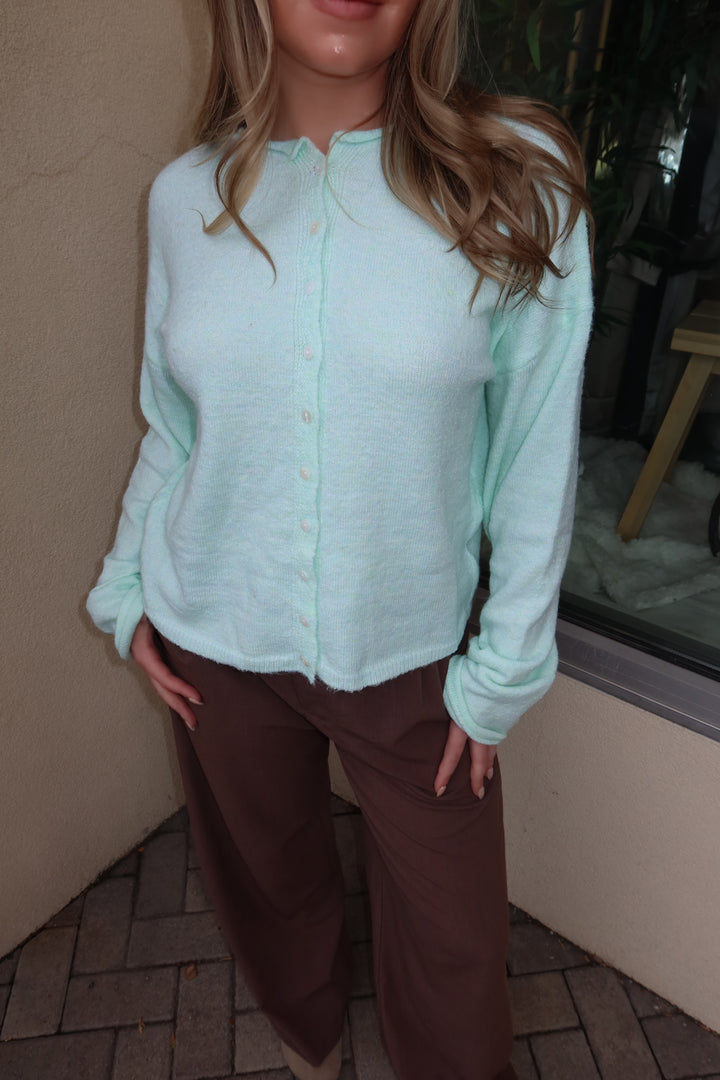 EVERYDAY ESSENTIAL BUTTON DOWN CARDIGAN