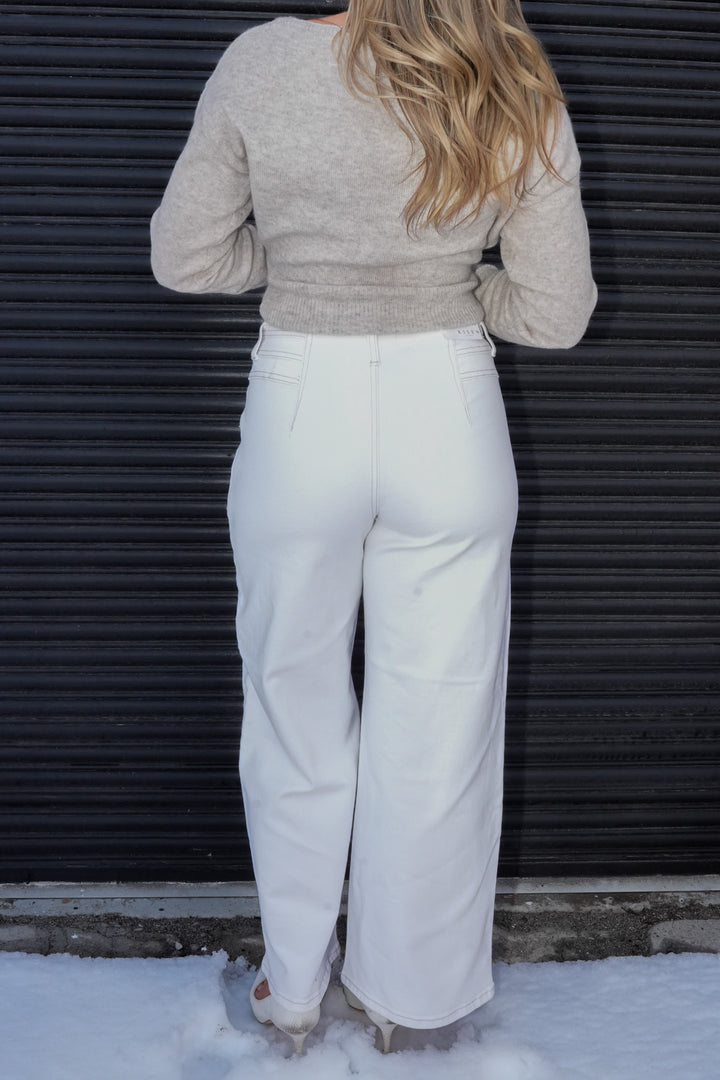 RISEN IVORY DREAMS HIGH RISE PANTS