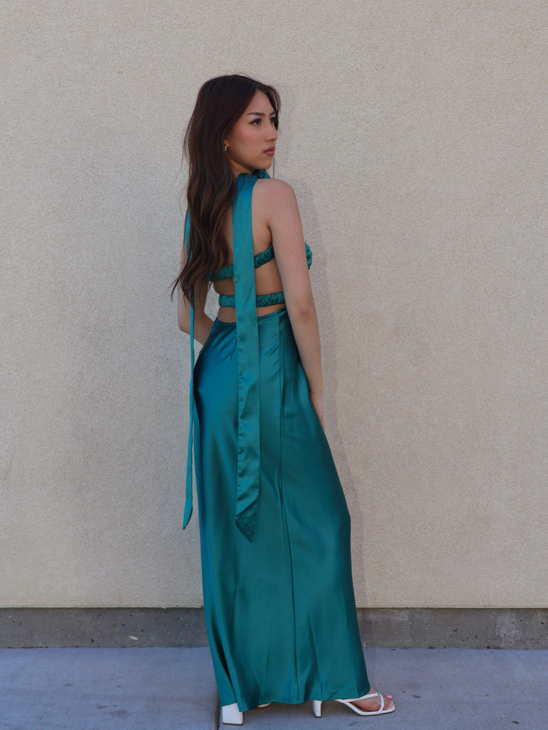 ANNIE SATIN MAXI DRESS