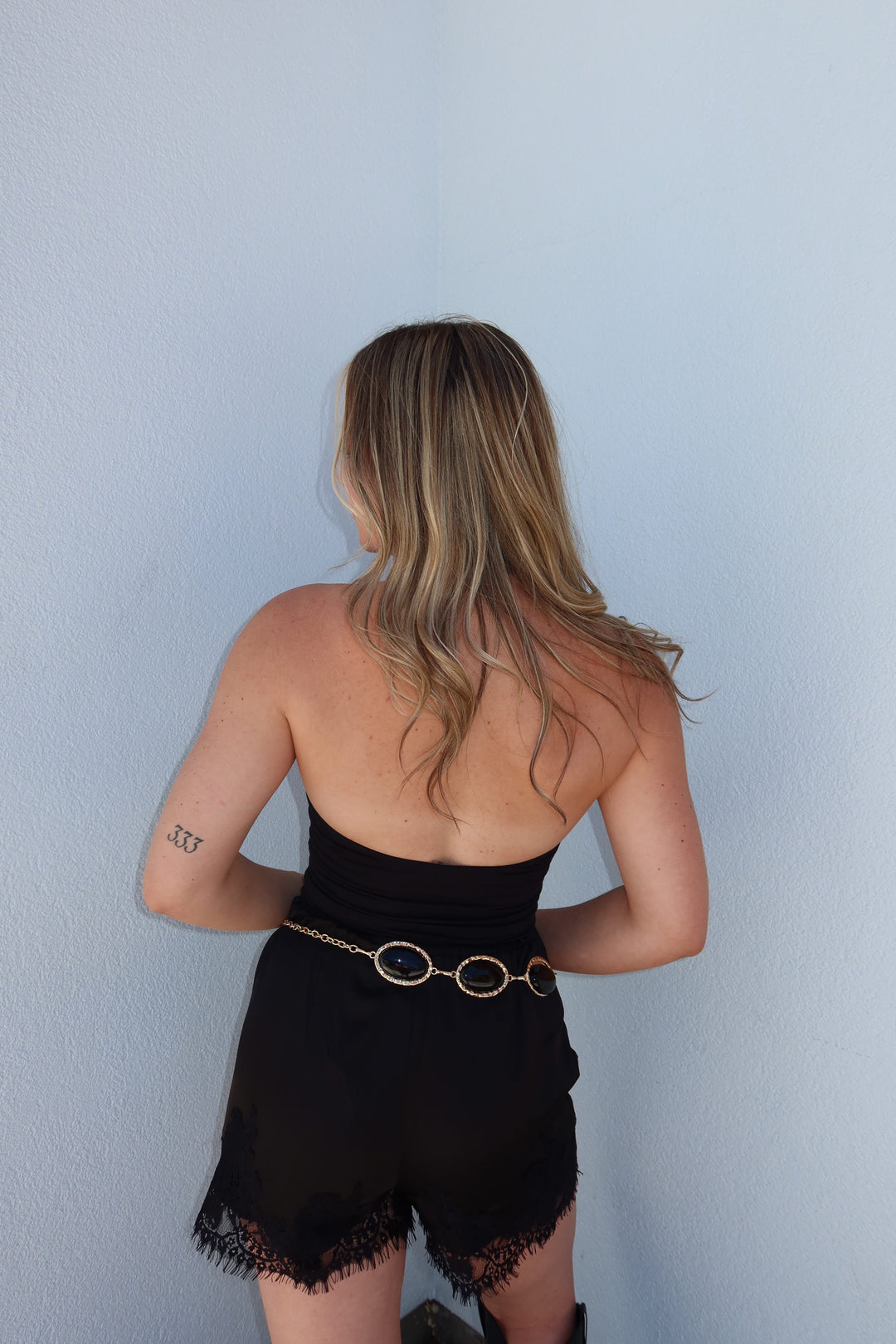 The Siren Halter Bodysuit - Black