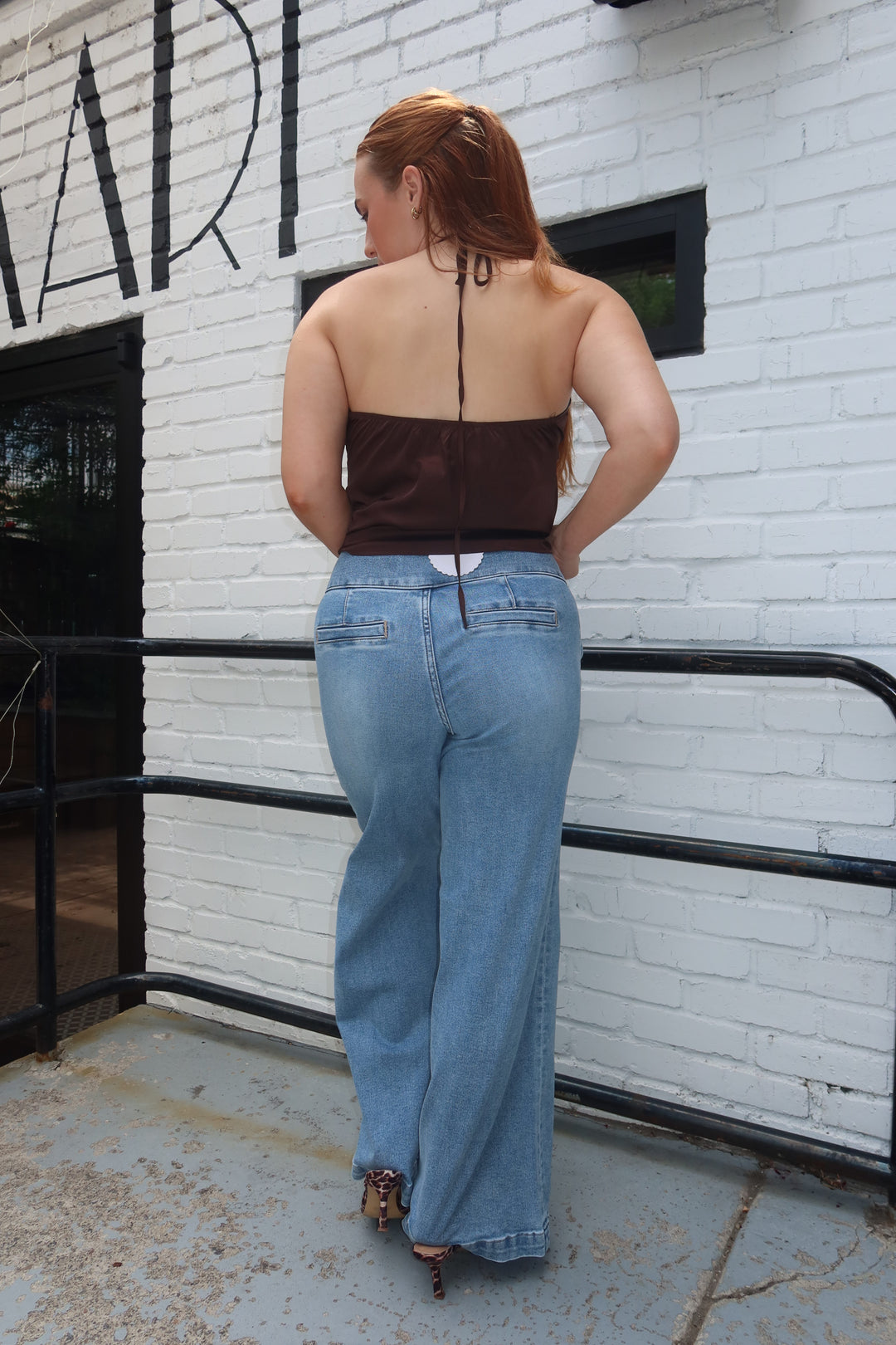 The Risen Wide Waistband Wide Leg Jean — Light Wash