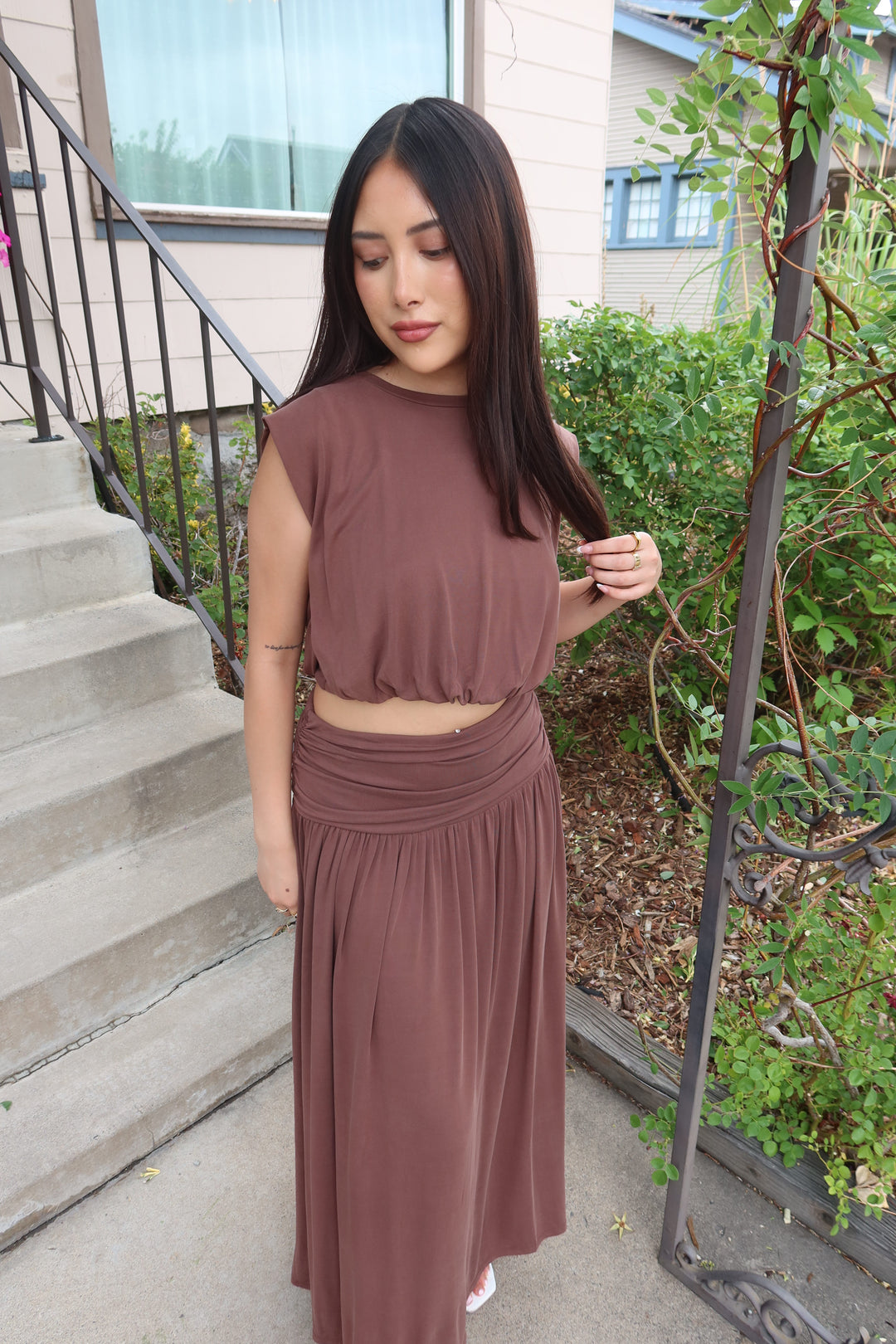 The Elaia Balloon Top — Mocha