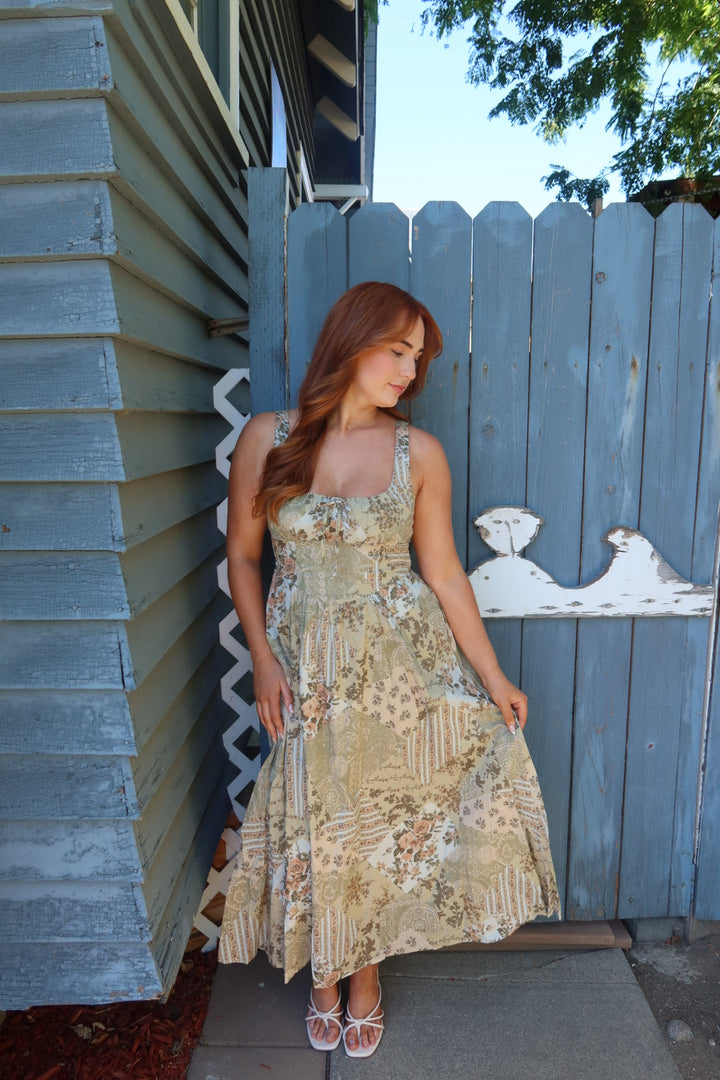 The Renaissance Corset Midi Dress