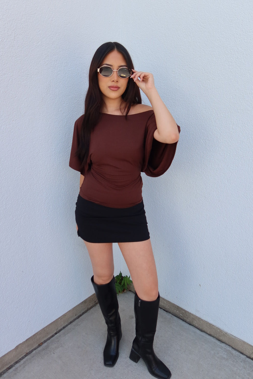 Lana Boat Neck Tie Back Knit Top