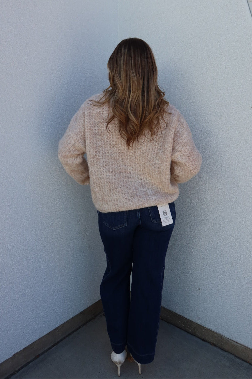Senzo Mockneck Knit Sweater - Oatmeal
