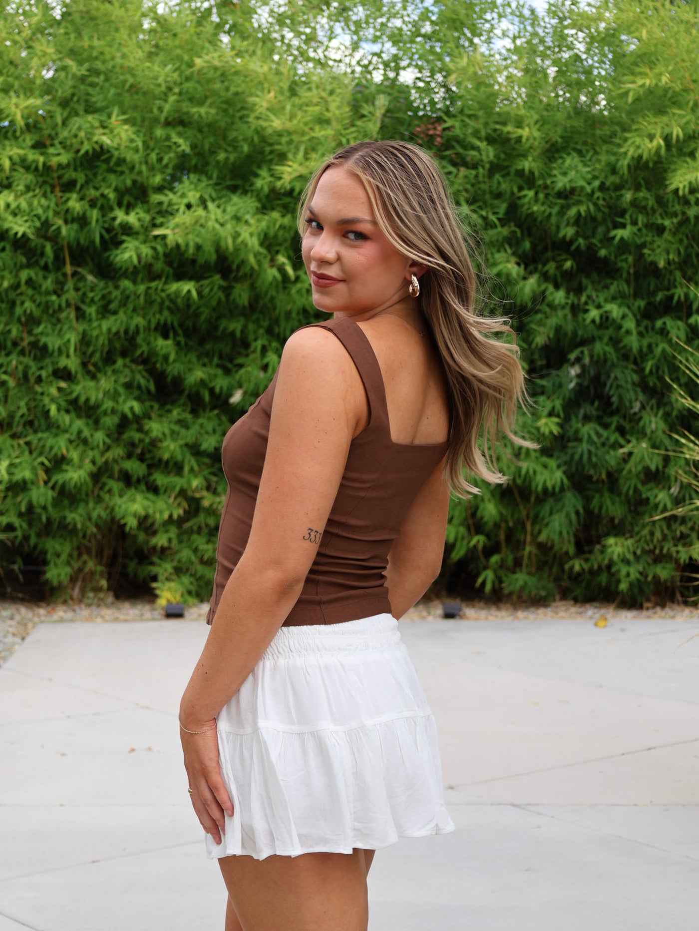 MARZA SQUARE NECK TANK