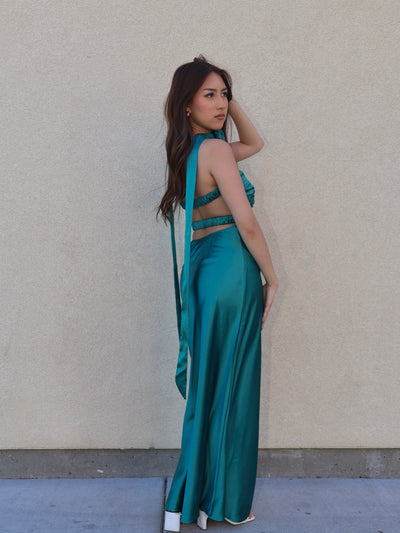 ANNIE SATIN MAXI DRESS