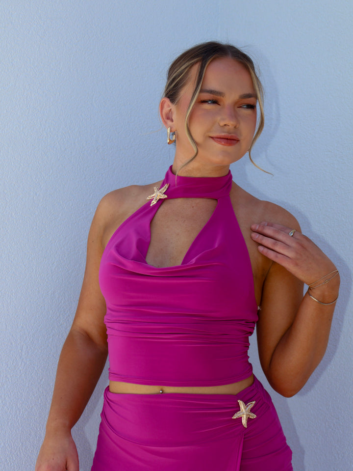 BERMUDA HALTER TOP