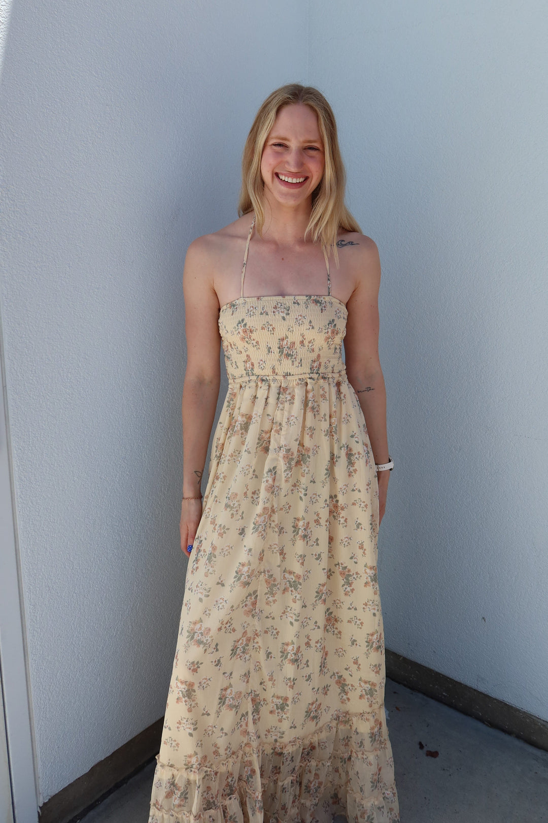 Jones Floral Smocked Maxi Dress