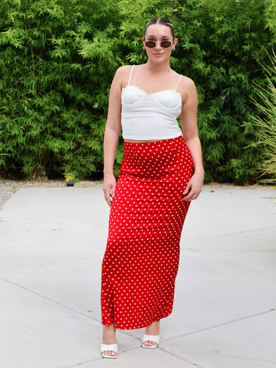 VALERO POLKA DOT MAXI SKIRT