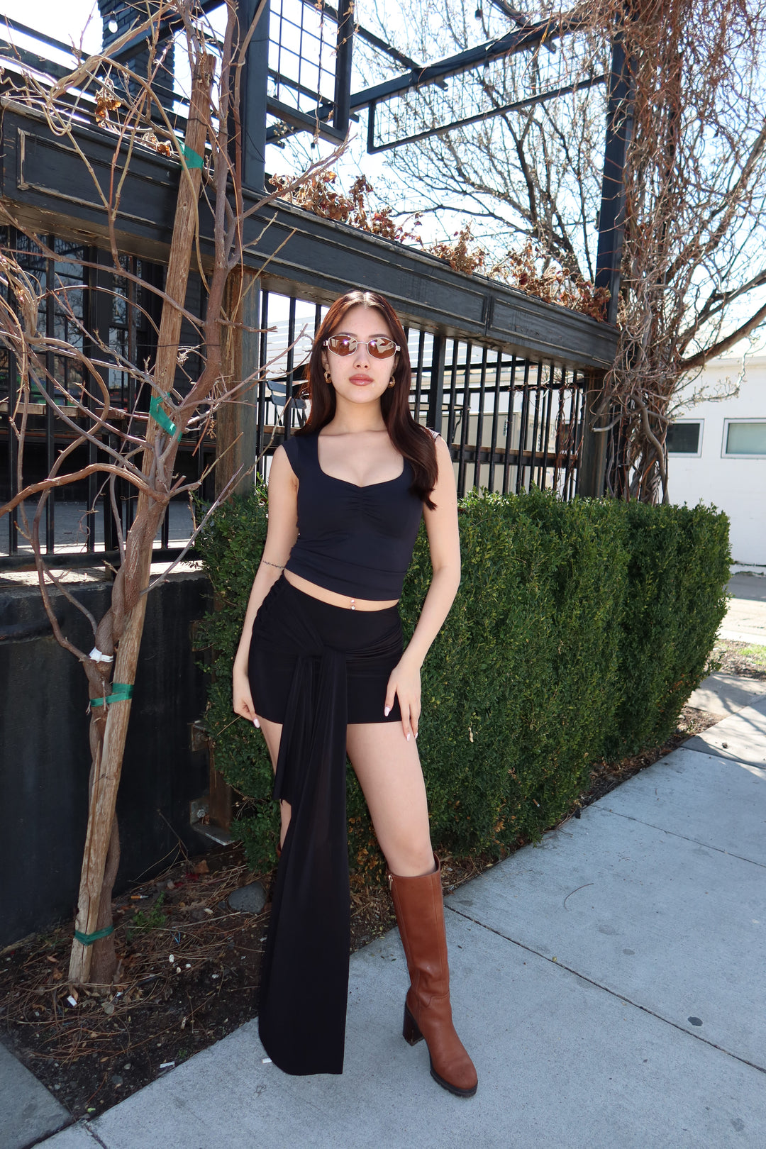 SASHA WRAP MINI SKIRT