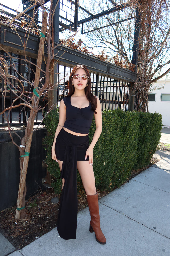 SASHA WRAP MINI SKIRT