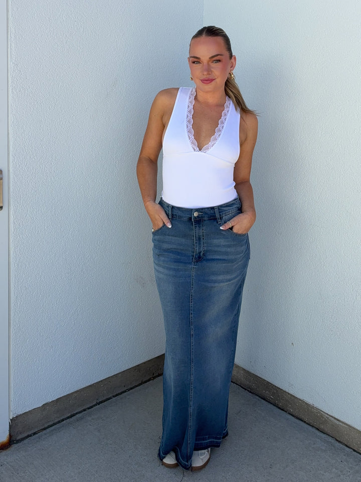 BASELINE DENIM MAXI SKIRT