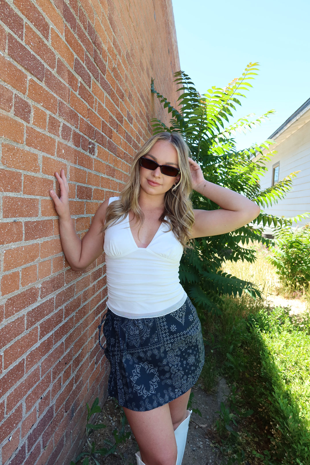 Wrangler Paisley Denim Skort