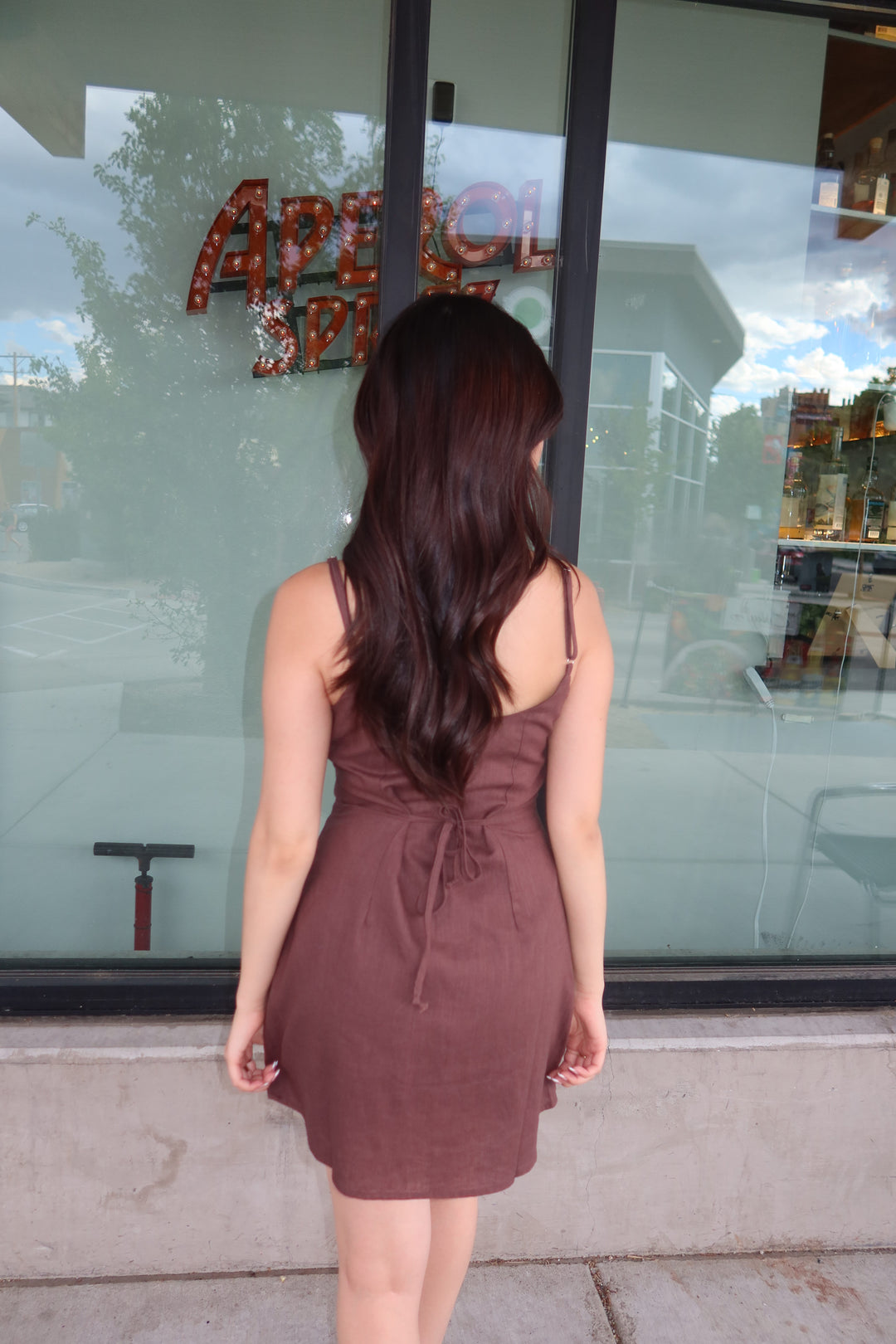 The Cocoa Linen Slip Mini Dress