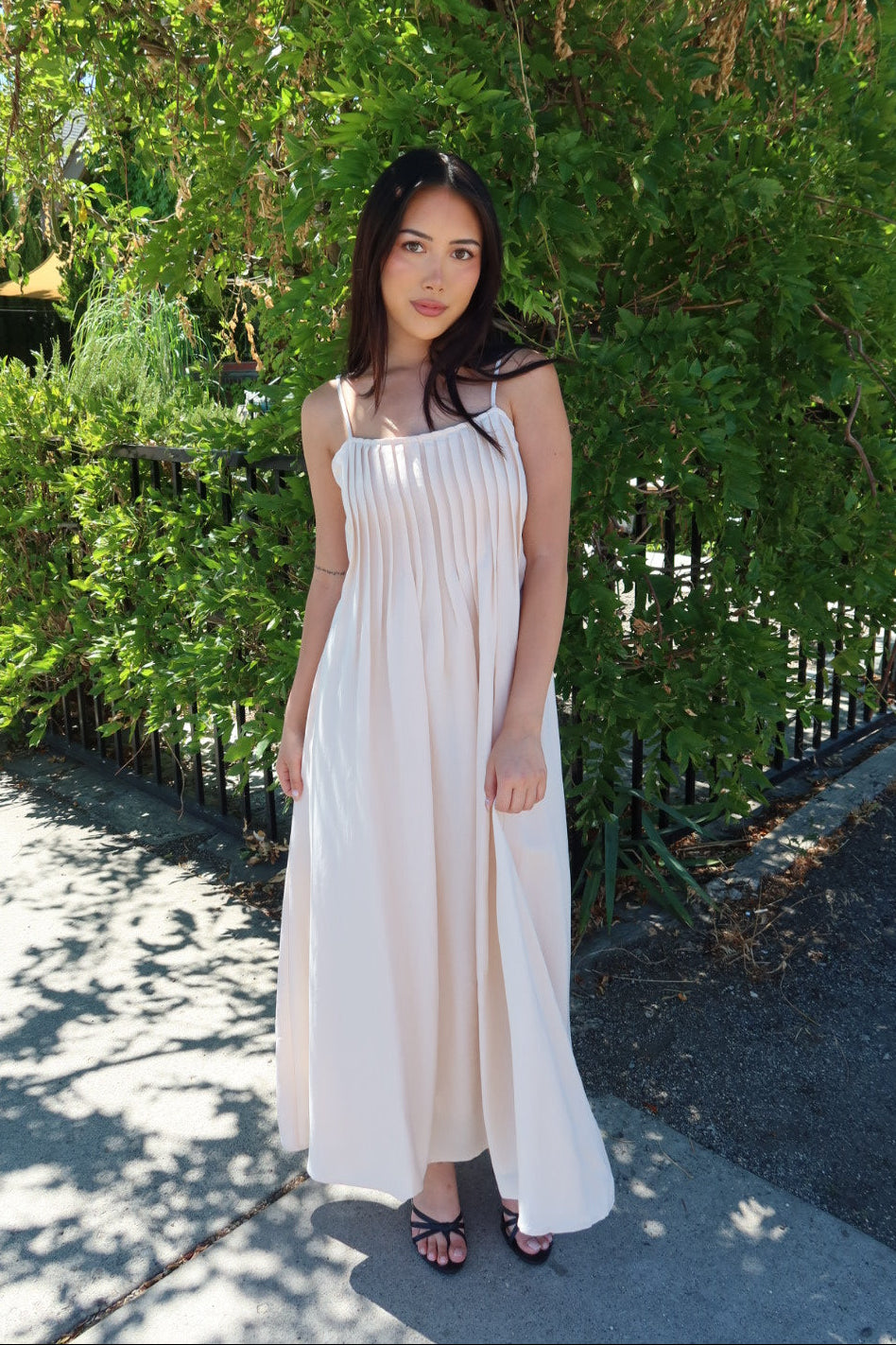 Penelope Pintuck Midi Dress