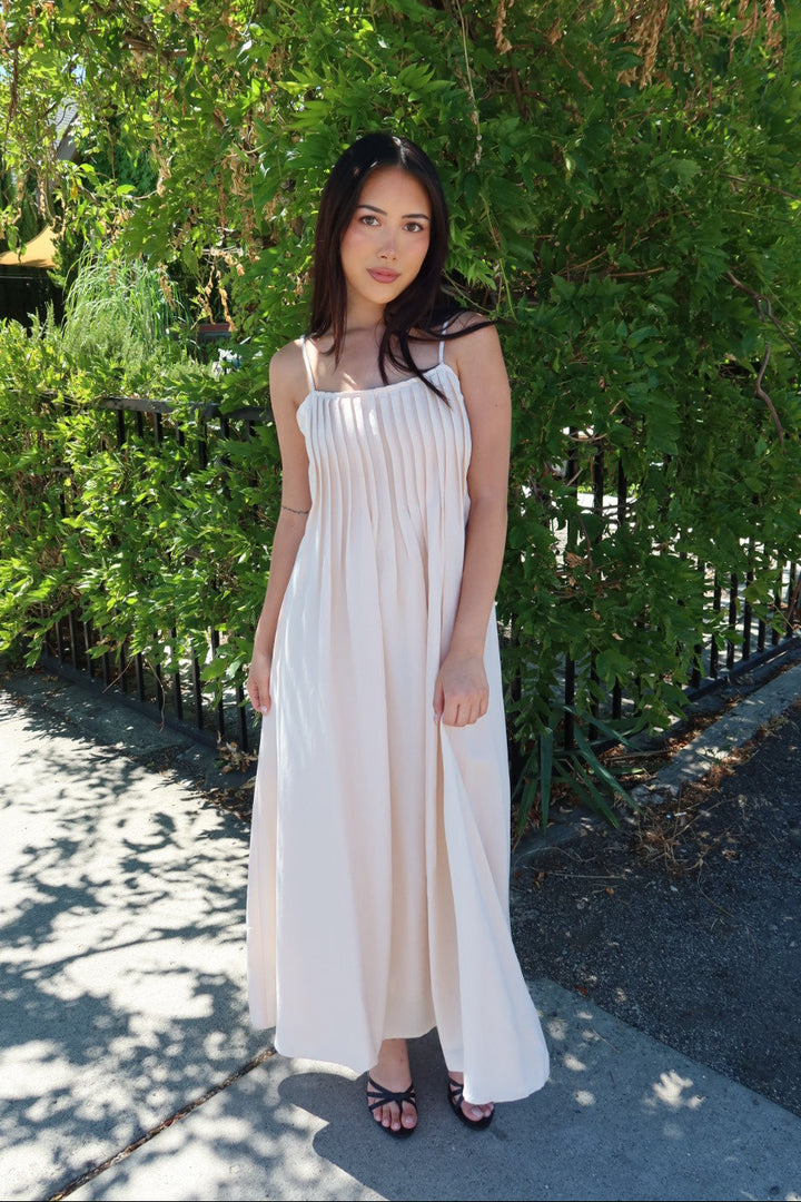 Penelope Pintuck Midi Dress