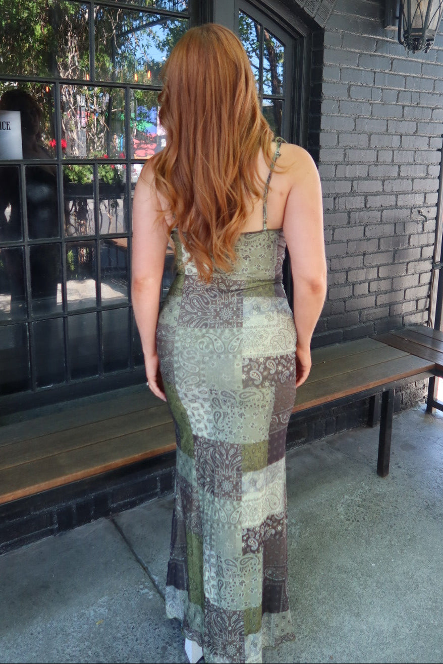 Imani Paisley Midi Dress