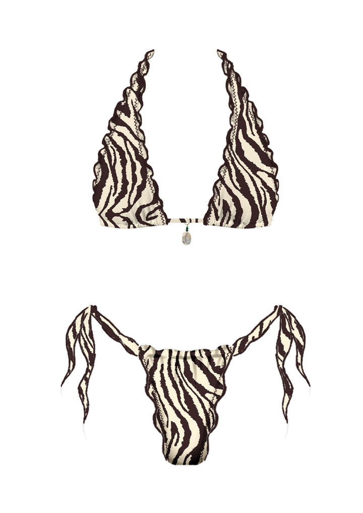 The Wild Coast Zebra Bikini Set