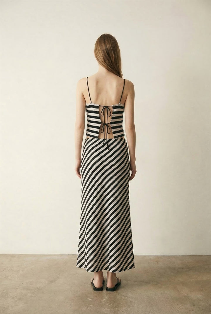 Ranada Stripe Knit Maxi Skirt