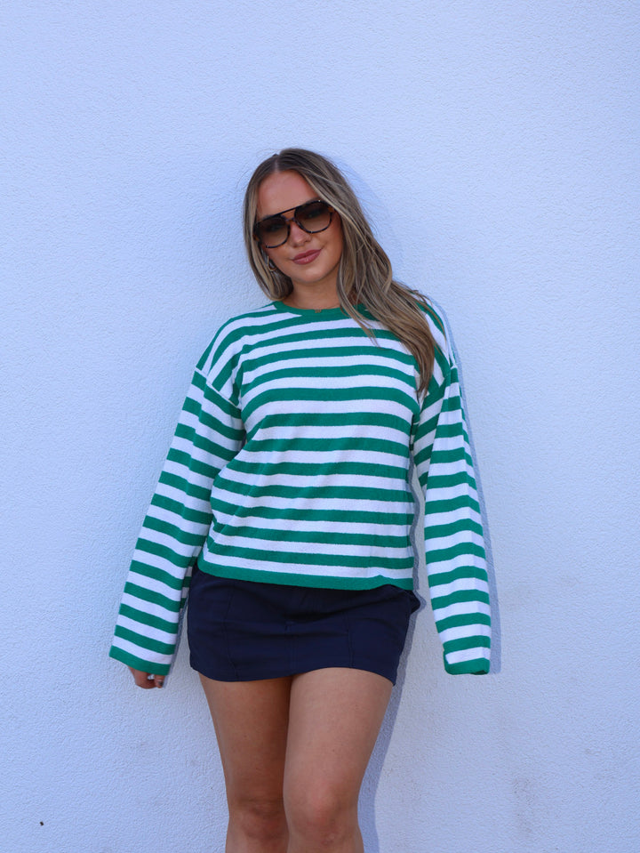 STRIPED CREWNECK SWEATER