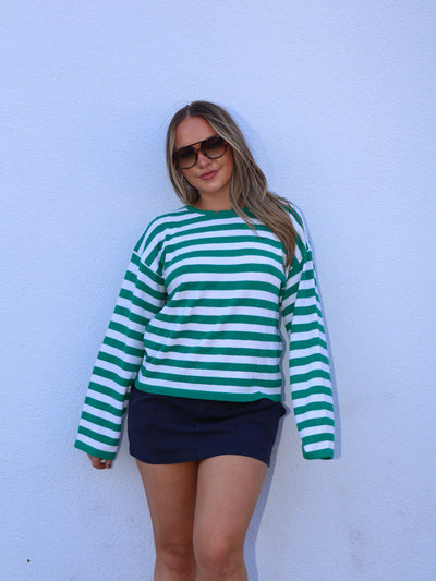 STRIPED CREWNECK SWEATER