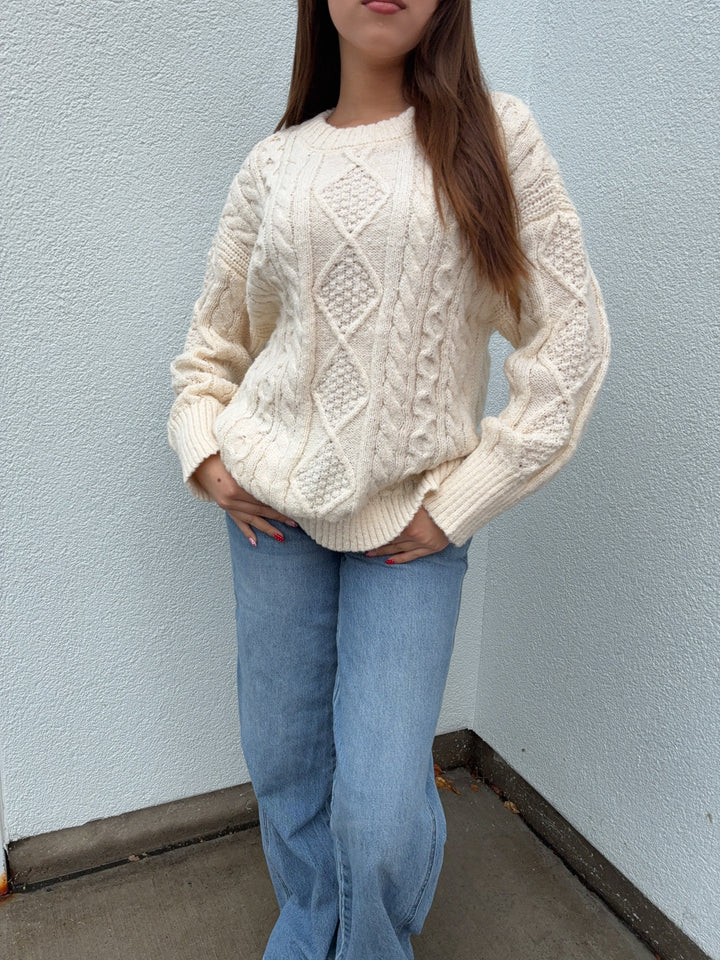 CANELLA CABLE KNIT SWEATER